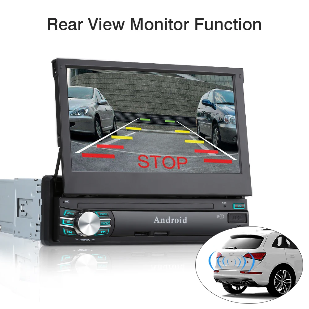 Excelvan Android 6 0 7 'Ƈ din скрытый экран Автомобильный медиаплеер GPS навигационная