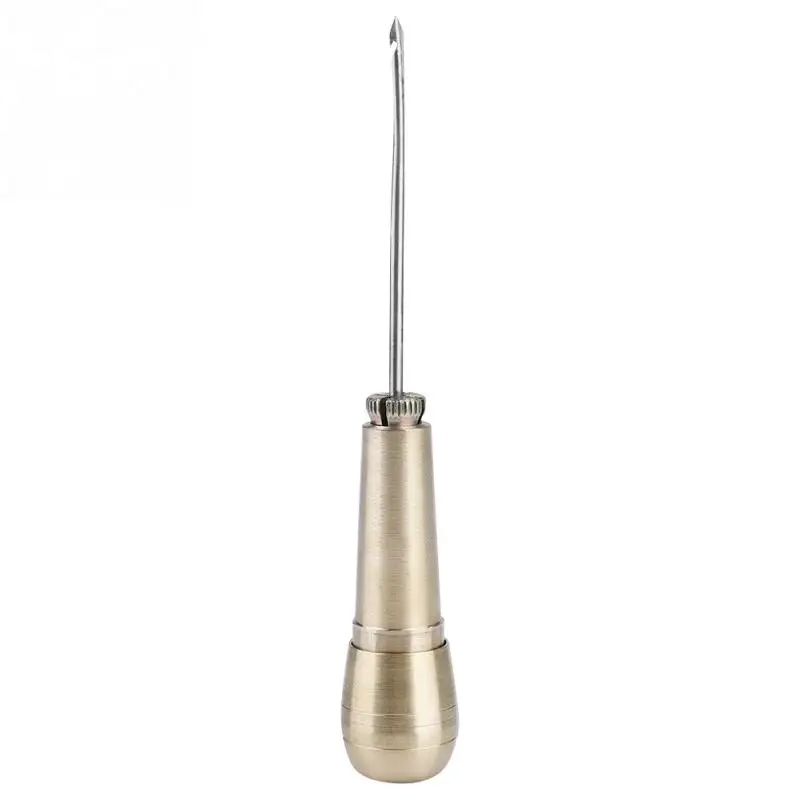  Leather Tent Sewing Awl Tool Punch Needles Copper Handle Stitcher Crochet Line | Дом и сад