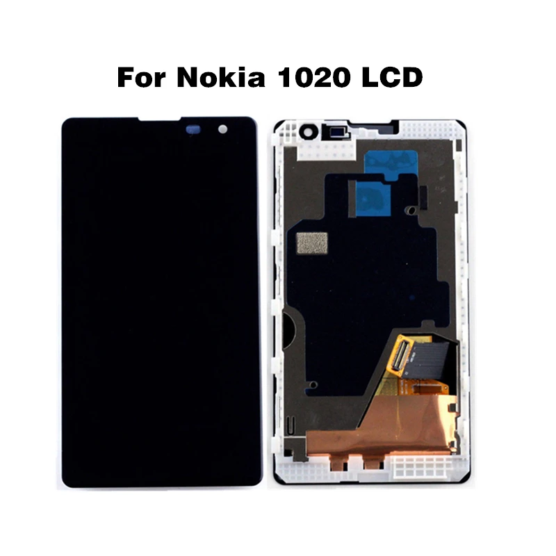 Для Nokia Lumia 1020 ЖК дисплей с каркасом для touch экран дигитайзер сборка дисплей|Экраны