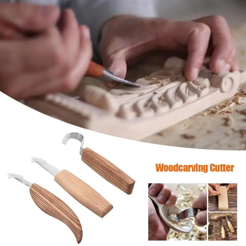 3 шт./компл. резец для резьбы по дереву скульптурный DIY нож набор инструментов с