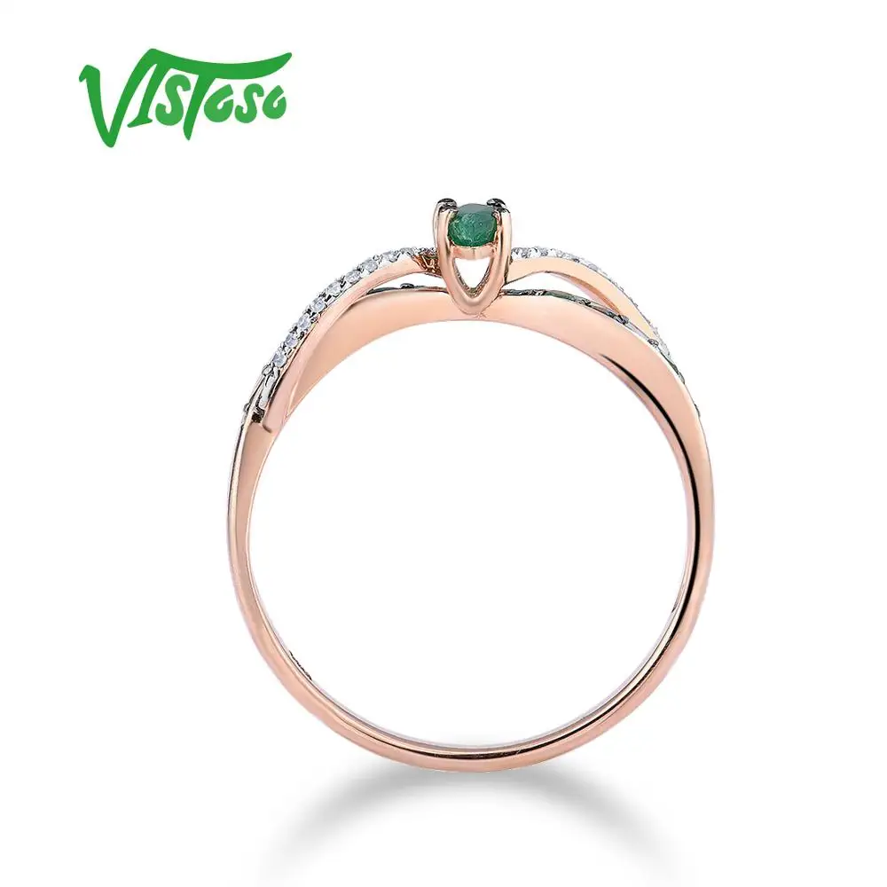 VISTOSO 14 K 585 кольца из розового золота для женщин подлинное кольцо Волшебное