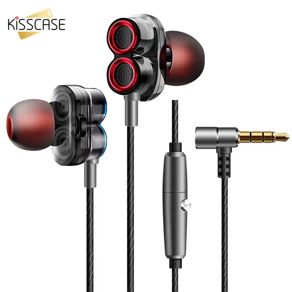 Проводные Hi-Fi наушники-вкладыши KISSCASE с микрофоном наушники для Xiaomi Redmi Note 7