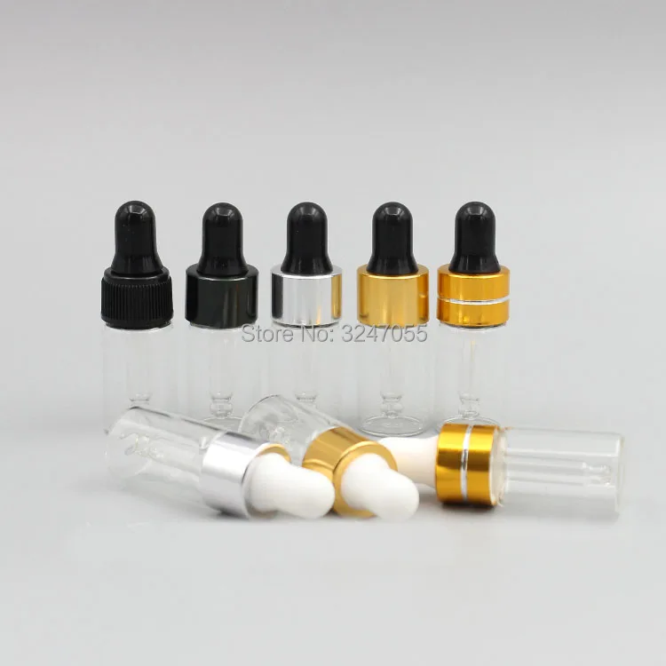 1ml2ml3ml прозрачное стекло косметические эфирные масла сыворотка образец бутылки
