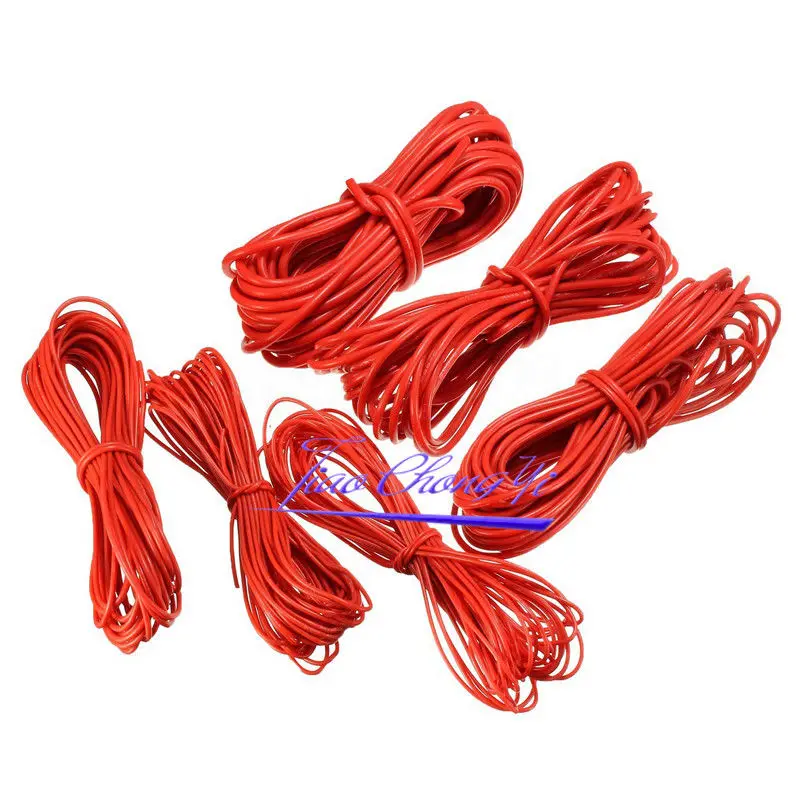 Силиконовый провод 1/2/5/10 м кабель 12 14 16 18 20 22 AWG для автомобильной проводки на