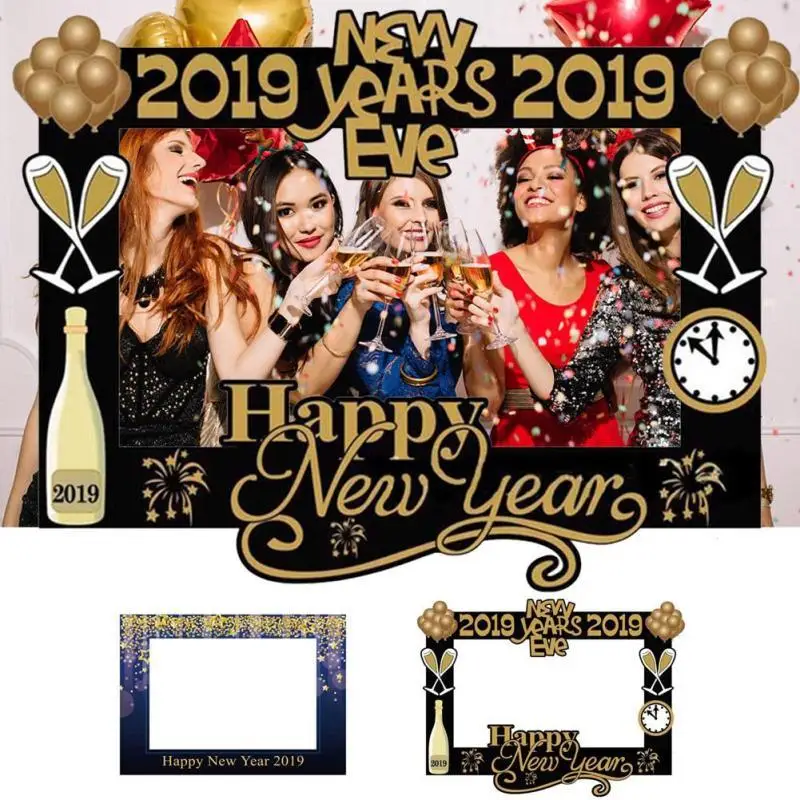 2019 с новым годом Photo Booth Реквизит Eve вечерние Y фестивальные Декорации для
