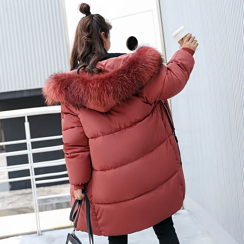 

Real Time 2018 Autumn And Winter Dress Jackets Korean Will Code Self-cultivation Long Student Cotton-padded Clothes Loose Coat