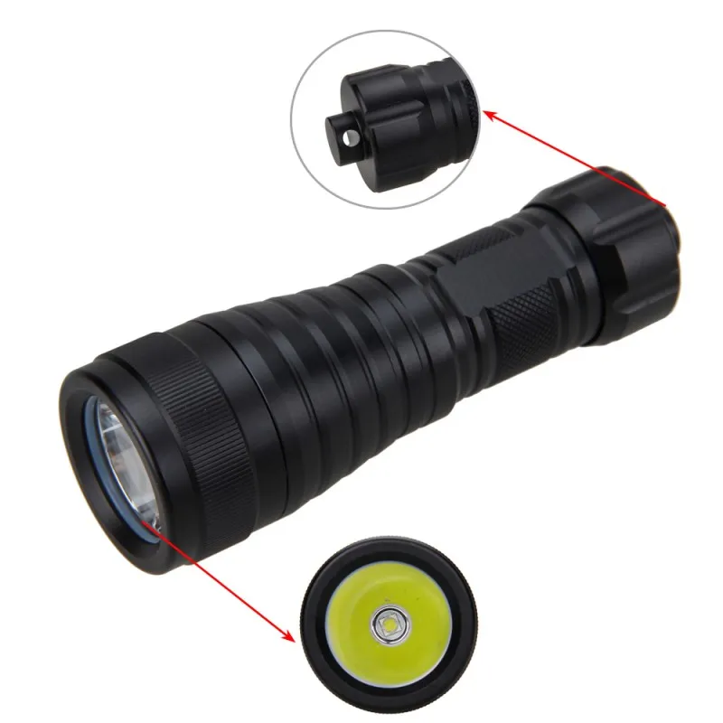 XM L L2 1000 люмен светодиодный фонарик для дайвинга водонепроницаемый твердый