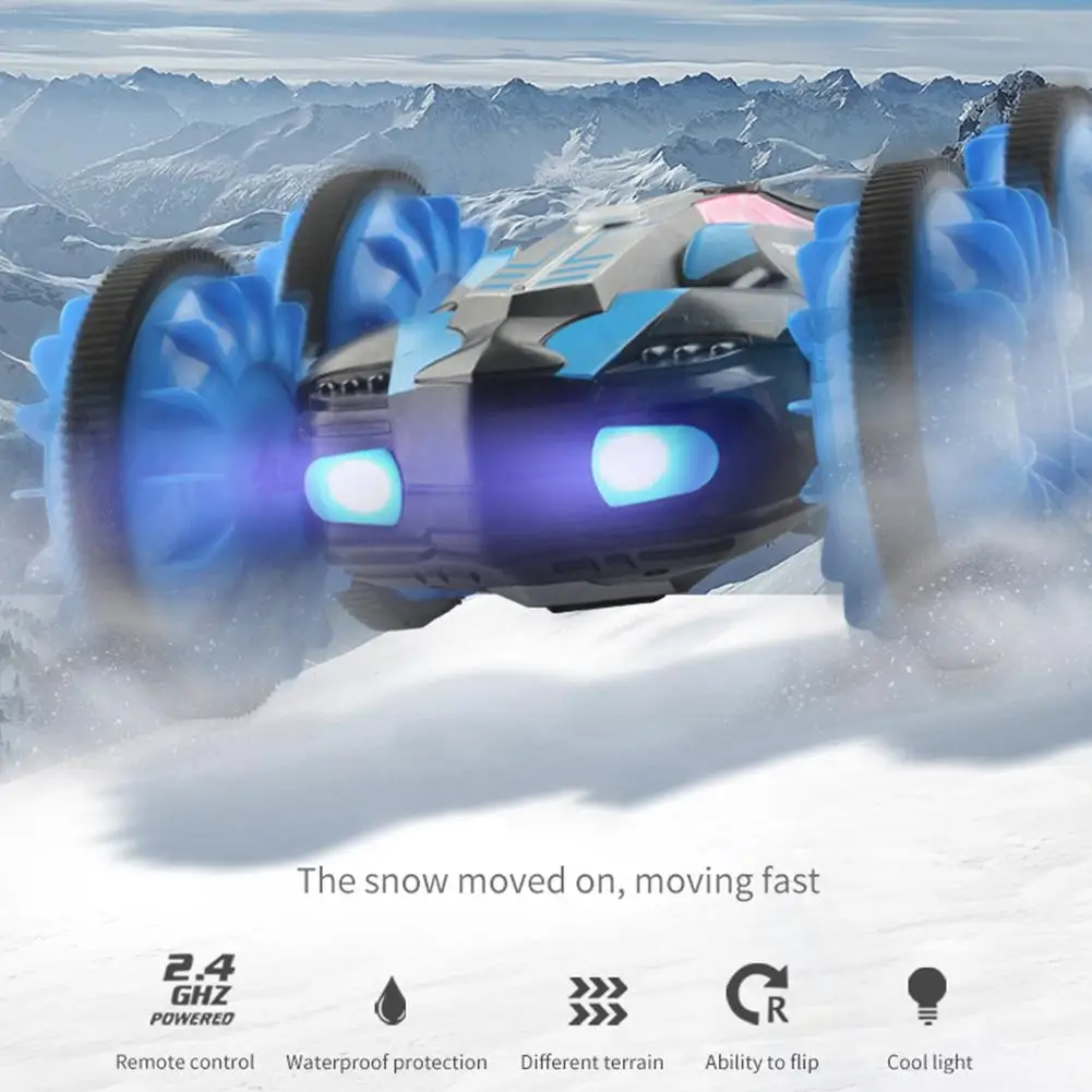 Четыре колеса амфибия gps трекер Stunt Car 2 4 г водостойкий двухсторонний Танк