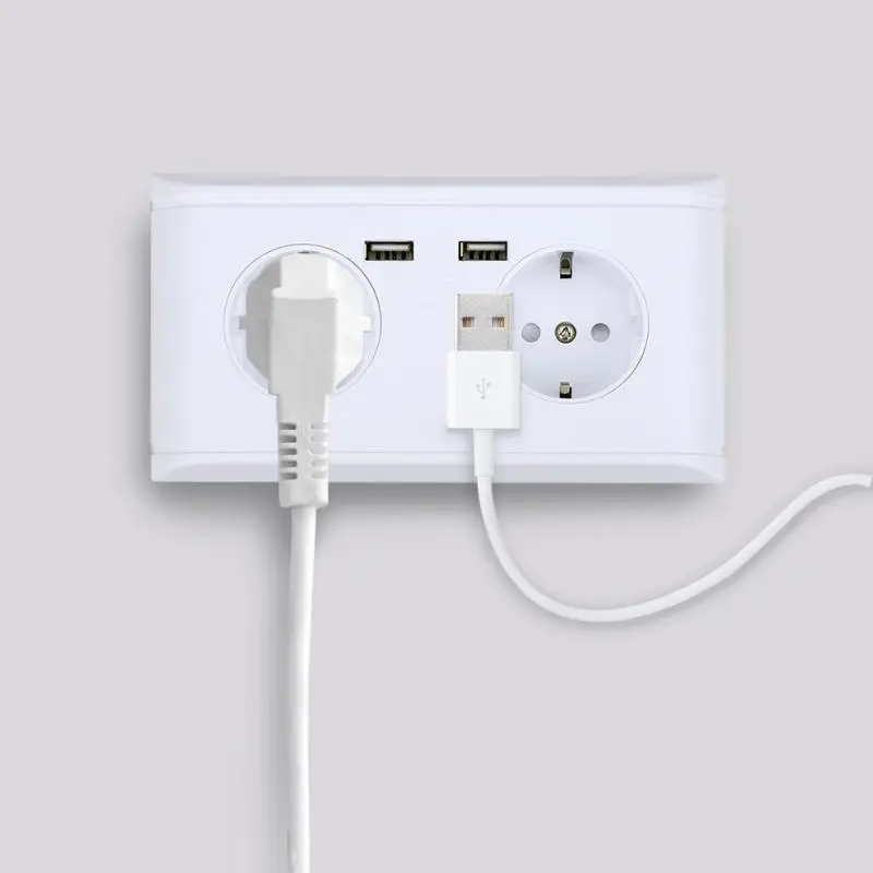Многофункциональная настенная розетка с 3 USB портами 2019|Мебельные аксессуары| |