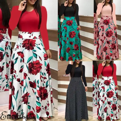 Большие размеры женские длинные рукава Цветочные Boho вечерние облегающие Мини