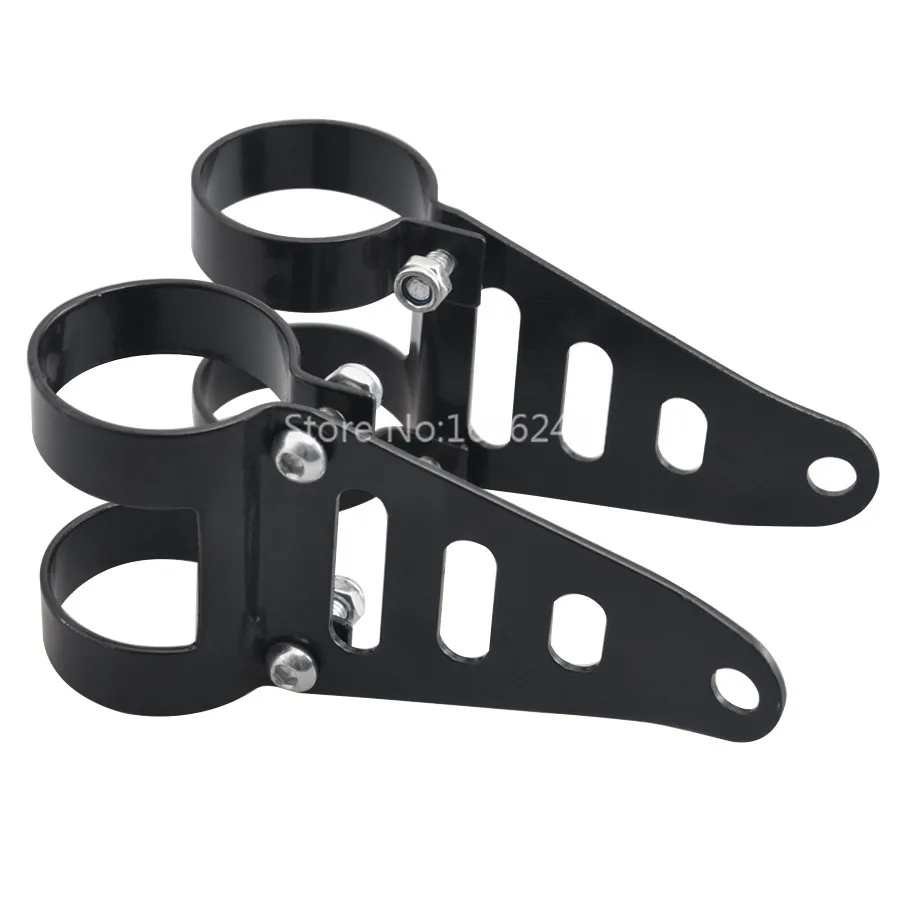 

Pair Metal Black 41-43mm Fork Tube Motorcycle LED Headlight Mount Bracket Fit For Harley Dyna Wide Glide FXDWG Bobber Cafe Racer