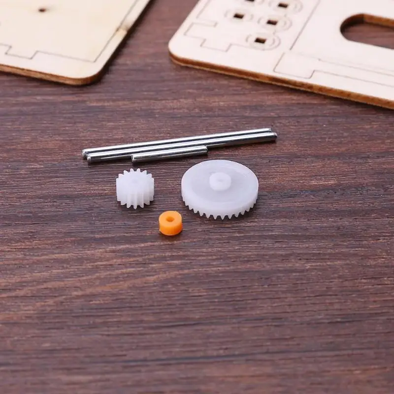 DIY электрические джип модели наборы деревянные дети студент научный эксперимент