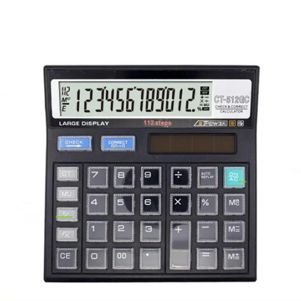 Hobbylan CT-512GC 12 цифр на солнечных батареях основной офисный калькулятор с большим