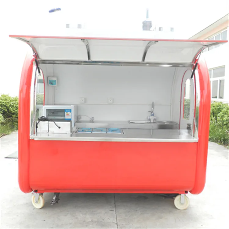 Настраиваемый автомобиль для закусок с четырьмя колесами мобильных