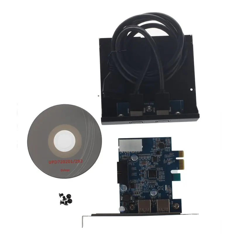 PCI Express PCI-E карта 2 порта концентратор адаптер + USB 3 0 Передняя панель 5 Гбит/с