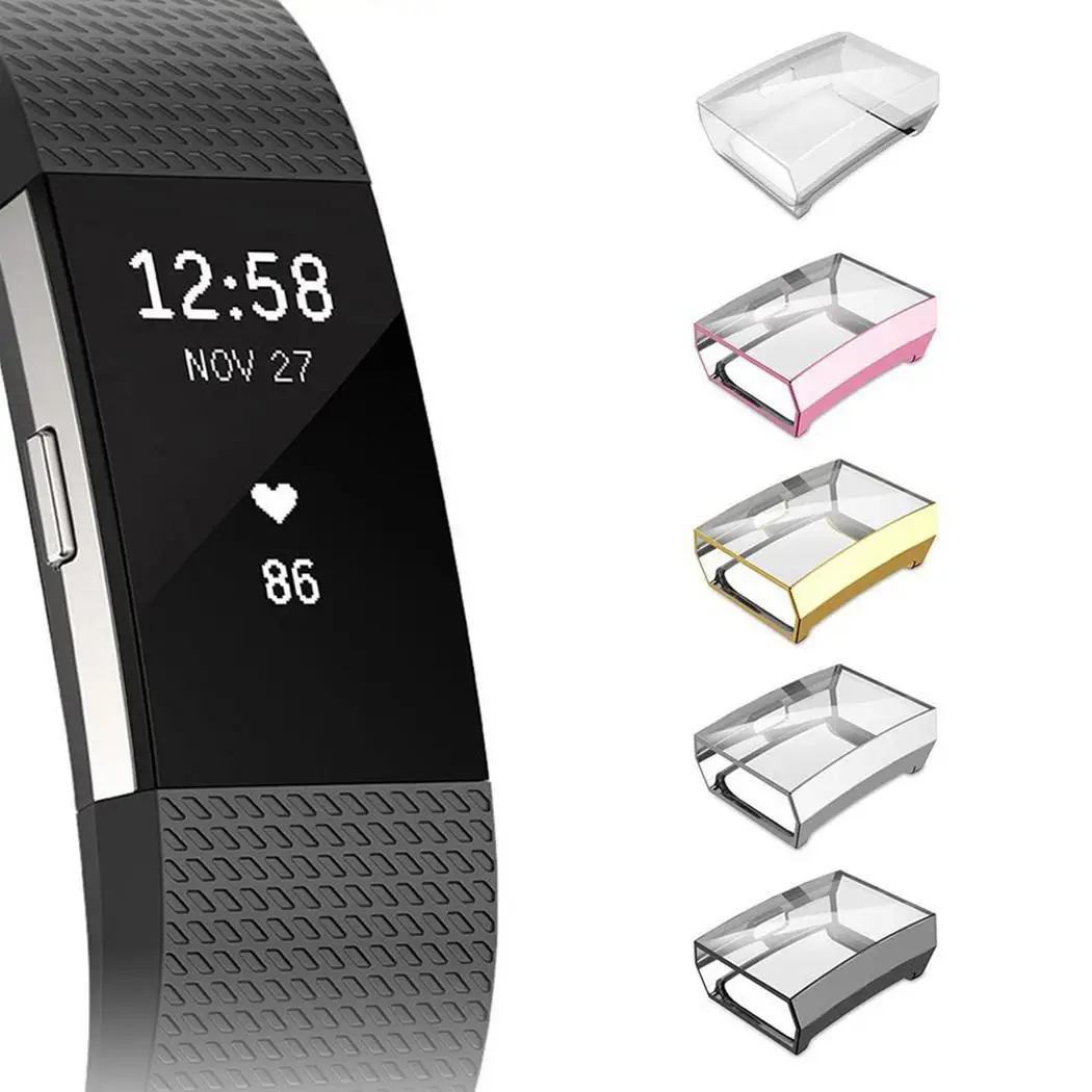 Полный Экран Защитная крышка смарт часы Защитный чехол для FitBit Charge 2 защитную