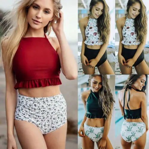 Женский купальник бикини с подкладом бандажный 2 предмета США 2019|Купальники| |