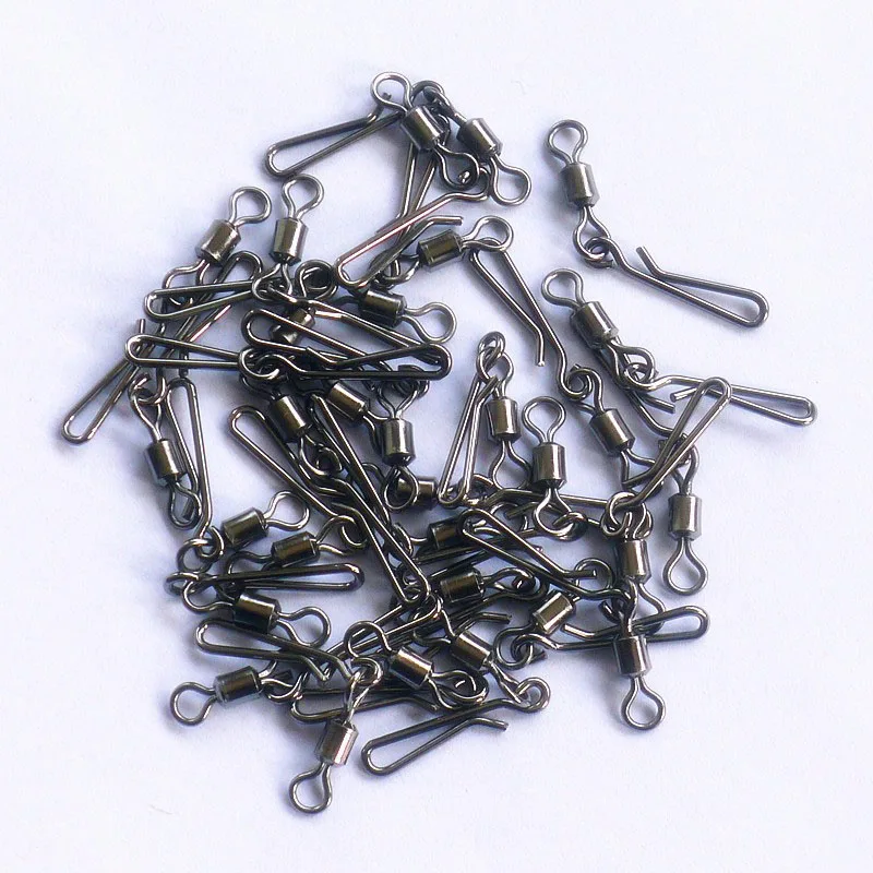

20pcs/Lot Rolling Swivel with Hanging Snap Fishing Tackle Fishing Hook Connector