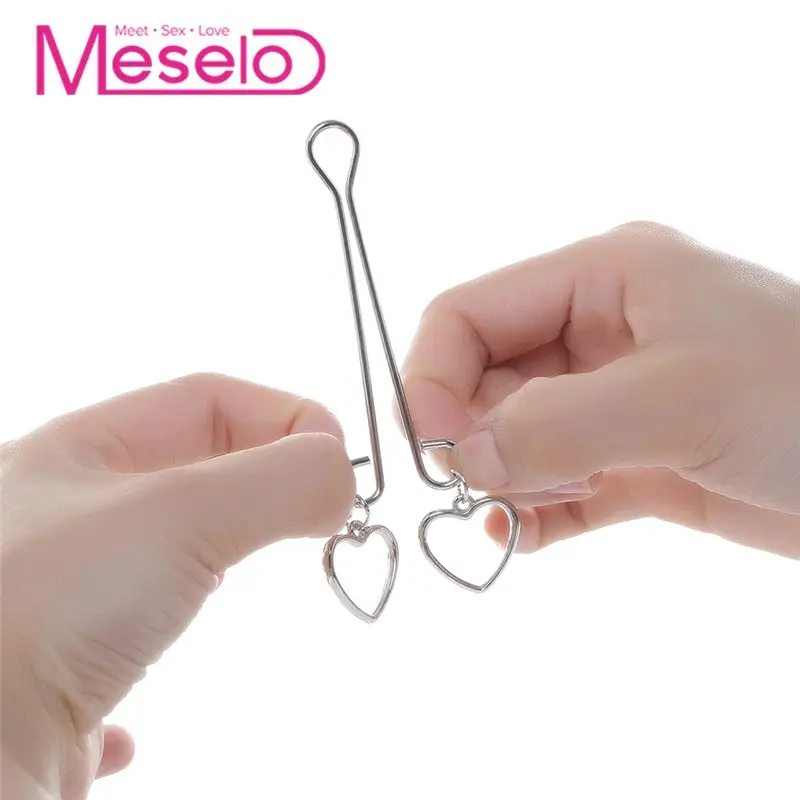 Meselo новые зажимы для сосков сердце кулон БДСМ секс игра ниппель из нержавеющей