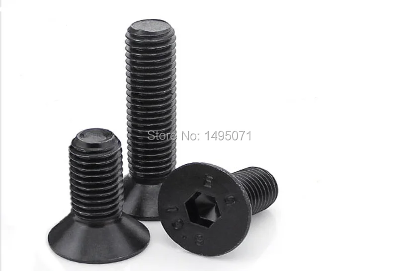 2 10 шт./лот DIN7991 Metric M8 Black Grade 9 потайная плоская головка из легированной стали