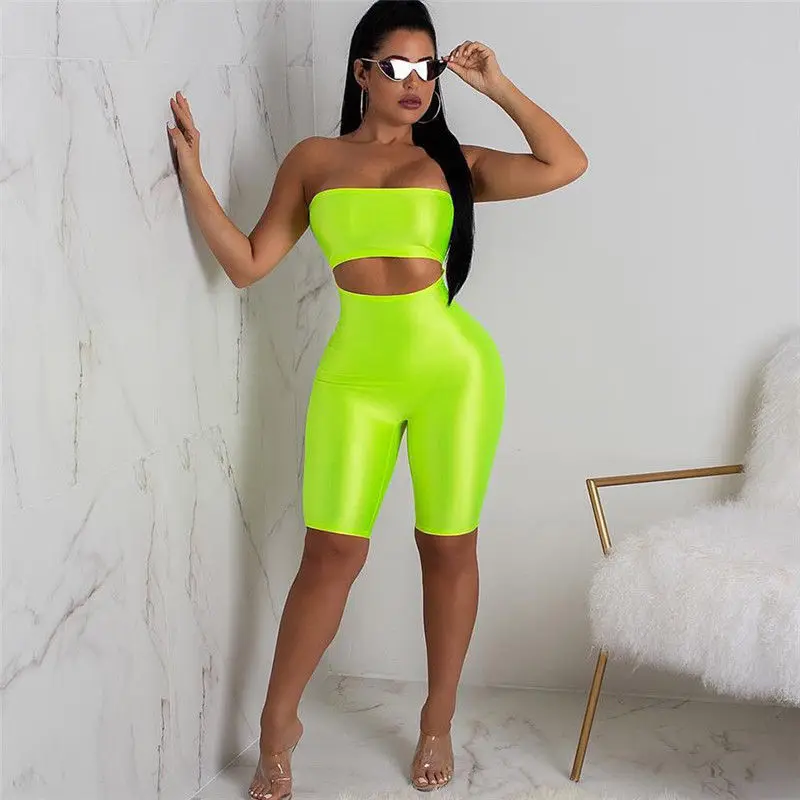 Для женщин Повседневное без рукавов комбинезоны с открытыми плечами Bodycon Леди