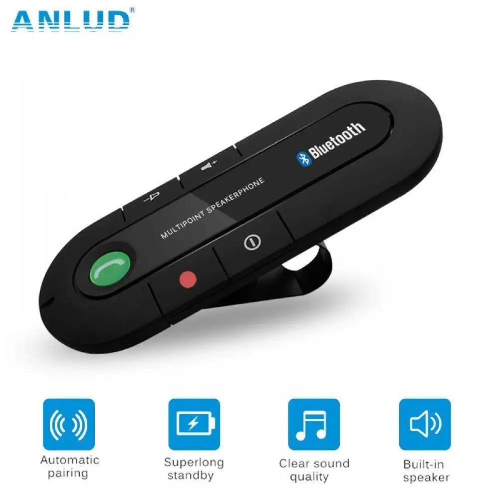 ANLUD Bluetooth громкой связи автомобильный комплект беспроводной спикер телефон MP3