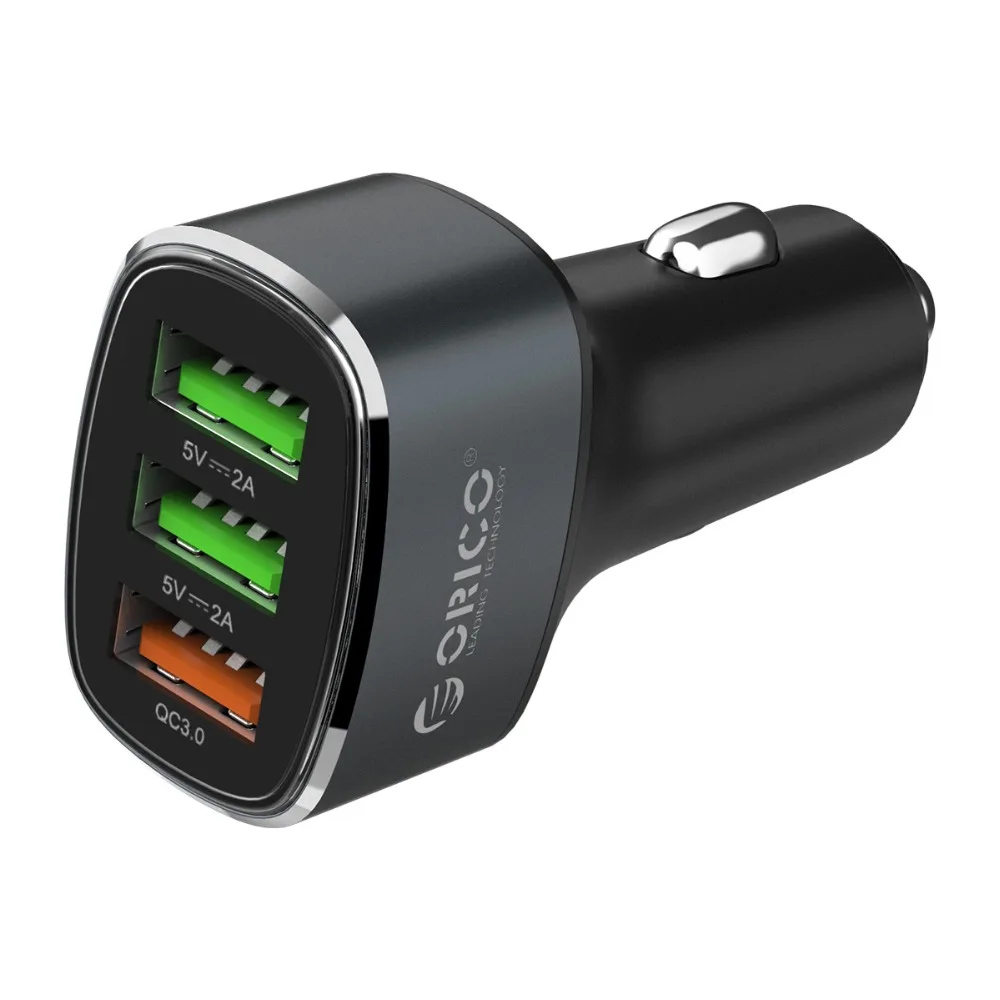 Orico Портативный 3 Usb порта автомобильное зарядное устройство для телефона