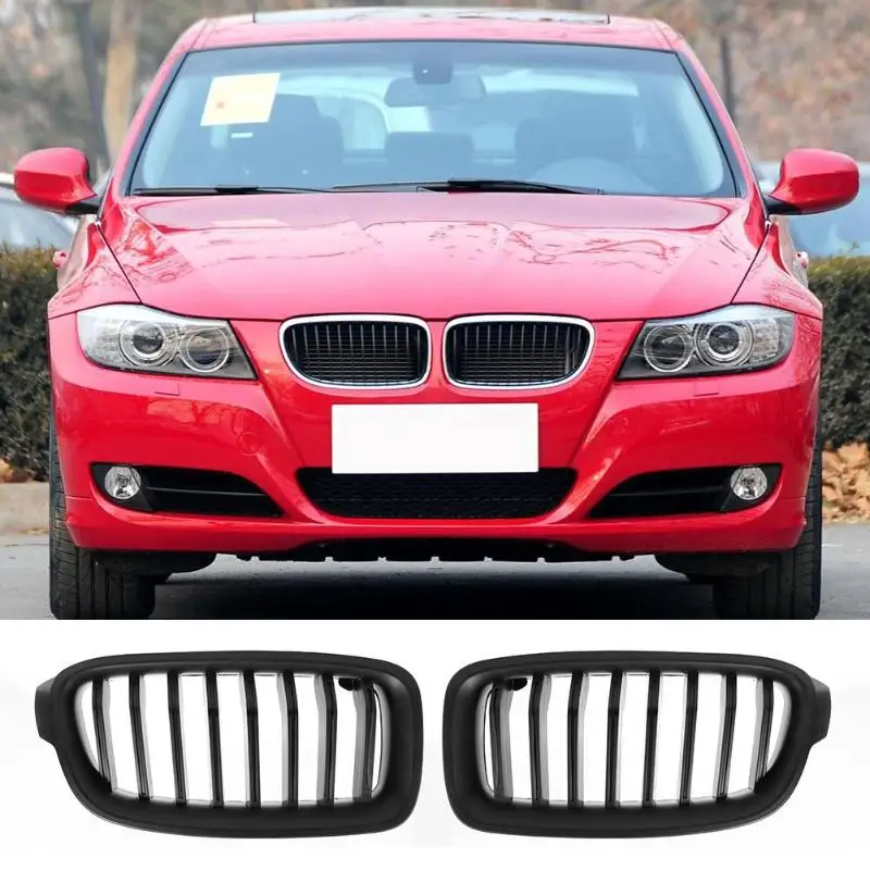 1 пара Передняя Крышка для автомобиля решетка гриля матовый черный BMW F30 F35 2012 2016