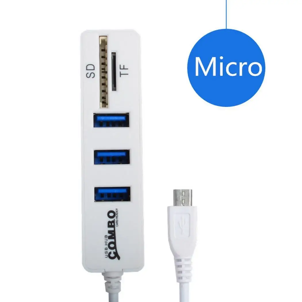Usb концентратор с несколькими портами USB 2 0 высокого TF/SD/USB SD/TF кардридером. Адаптер