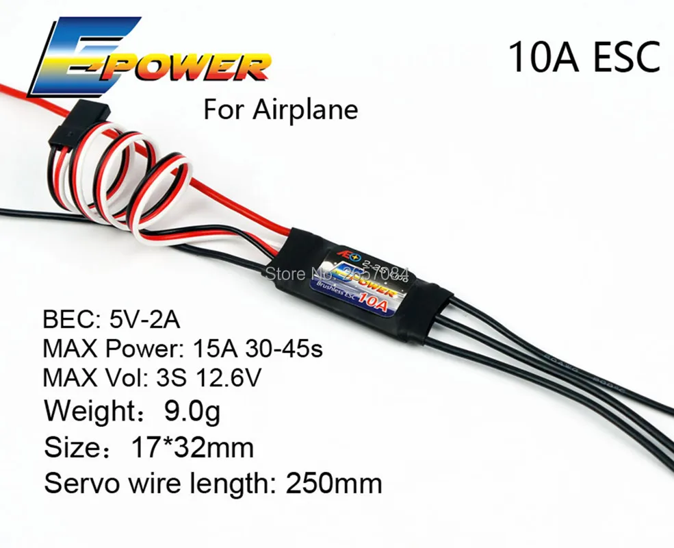 Контроллер скорости двигателя AEORC E-Power ESC 1S5A 2S5A 10A 20A 30A 40A бесщеточный для