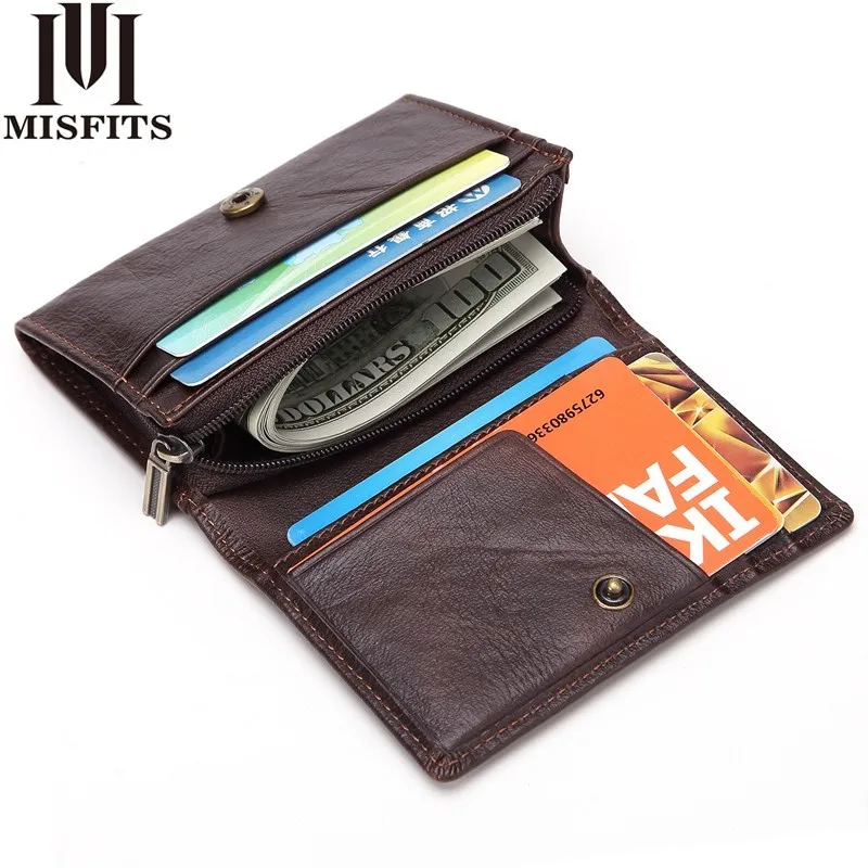 Кошелек MISFITS мужской из натуральной кожи|brand purse|purse brandwallet unisex |