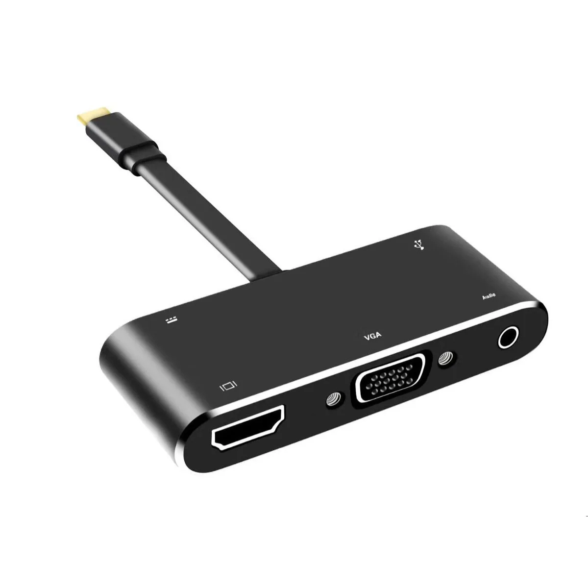 Новый 4k * 2k USB3.1 тип c к HDMI VGA с аудио USB интерфейсом HD конверсионная линия|Адаптеры