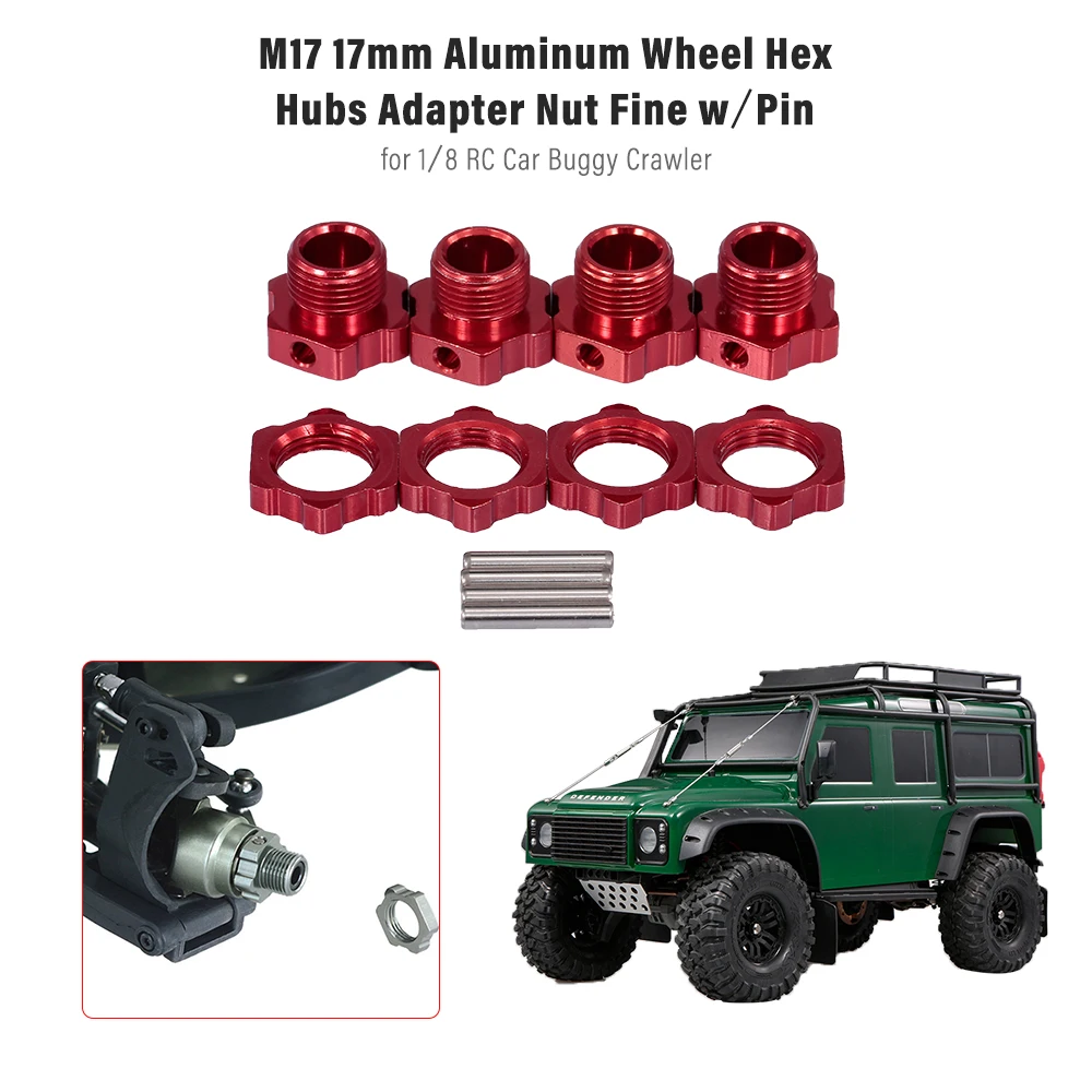 Алюминиевые шестигранные ступицы колеса M17 17 мм с штифтом для 1/8