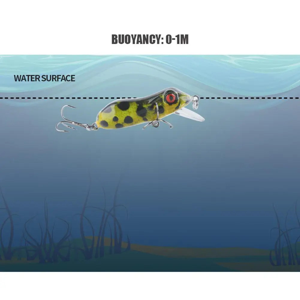 Angryfish 65 мм 10 г Crankbait приманка для рыбалки Воблер приманки Ray Frog черная рыба кальмар