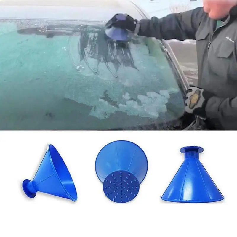 Window glass cleaning tool scraper Outdoor Funnel Windshield Magic home Snow Remover Car Tool Cone Shaped Ice Scraper 4 Colors | Дом и сад