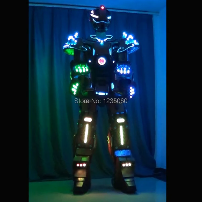 Цветная (RGB) светильник Робот led костюмы бальных танцев робот одежда в стиле