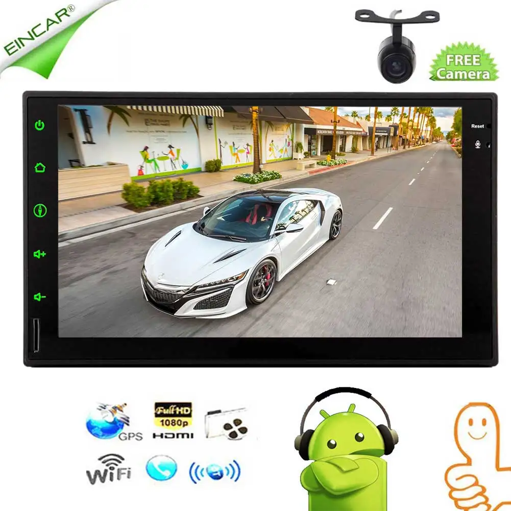 Двойной 2 Din сенсорный экран Android 6 0 четырехъядерный Авторадио автомобильный gps