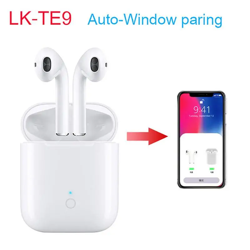 LK TE9 Беспроводная bluetooth гарнитура зарядка наушники умные с зарядным