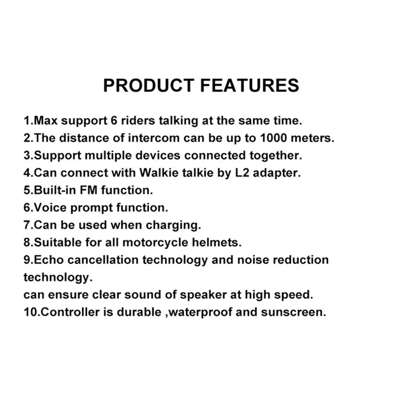 Гарнитура для мотоциклетного шлема Freedconn T Max Bluetooth Интерком 6 динамиков говорящие