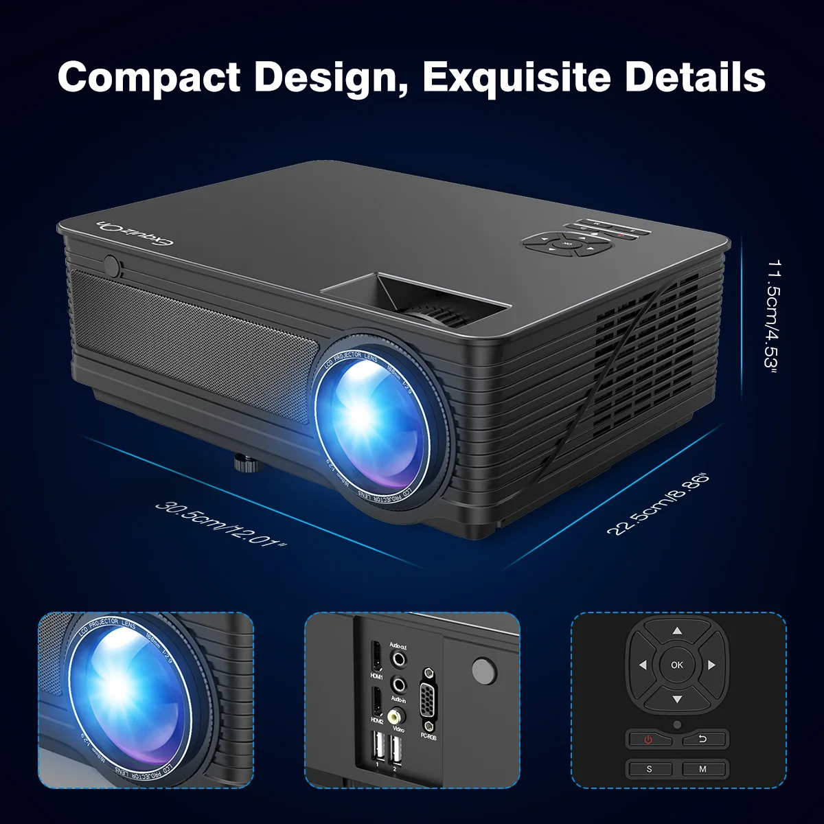 Exquizon M5 3500 люмен светодиодный Full HD проектор домашний кинотеатр тв 3D lcd