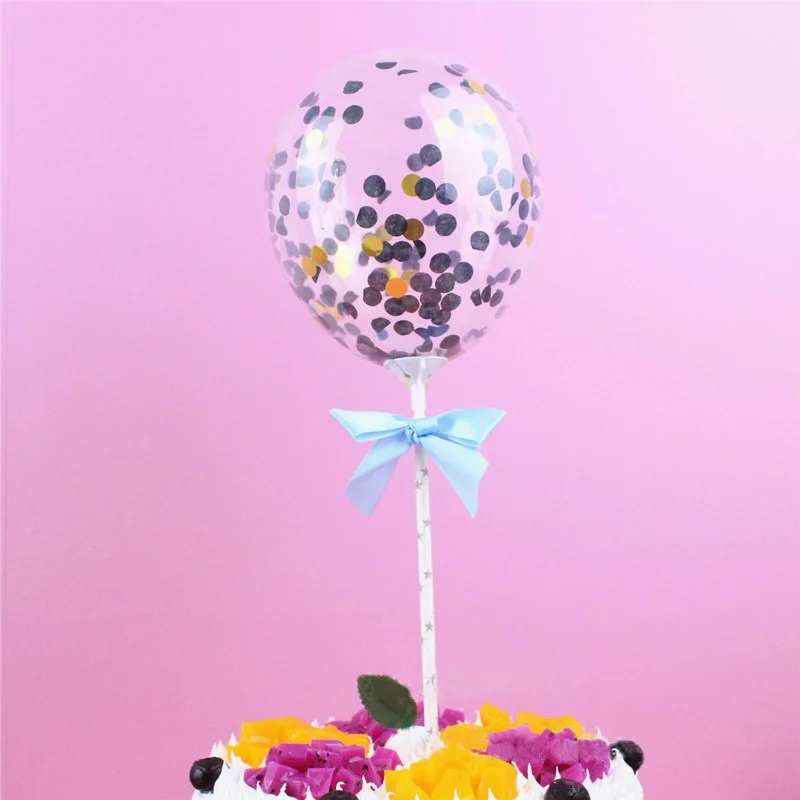 1 шт. 6 цветов милый торт Топпер конфетти воздушные шары кекс Toppers свадьба помолвка