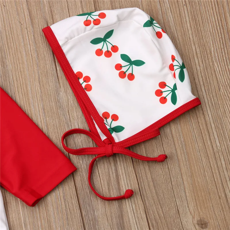 Летний купальный костюм из 3 предметов для маленьких девочек От 1 до 6 лет топы