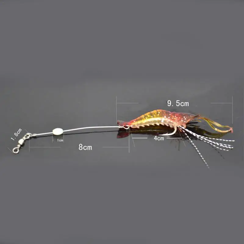 Приманка для рыбалки 9 см мягкая Соблазнительная креветка 6 г искусственная