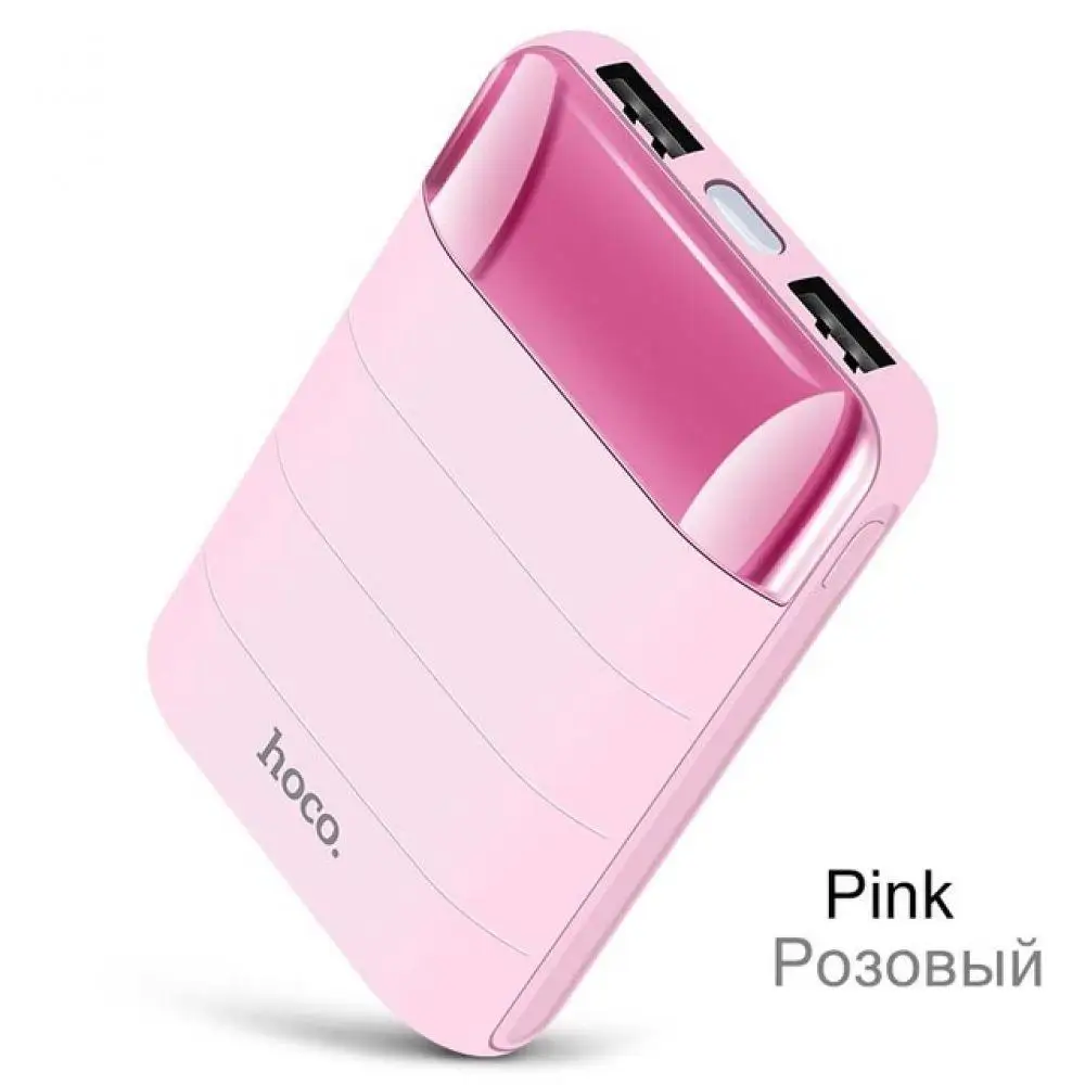 HOCO 10000 mAh банк питания мини двойной USB светодиодный дисплей полимерная Внешняя