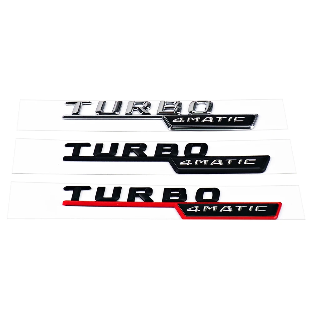 2 шт. TURBO 4matic Embelm логотип автомобильный боковой корпус талии крыло Стикеры