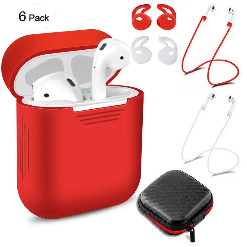 Ostart 6 шт./компл. силиконовый беспроводной Bluetooth футляр для наушников Airpods Apple i10 i12 TWS