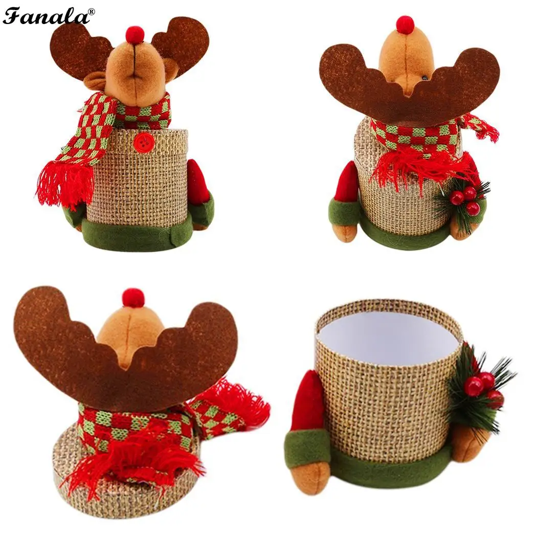 Cute Multicolor Candy Box Christmas Style Elk Snowman Old Home Decoration As Picture | Дом и сад