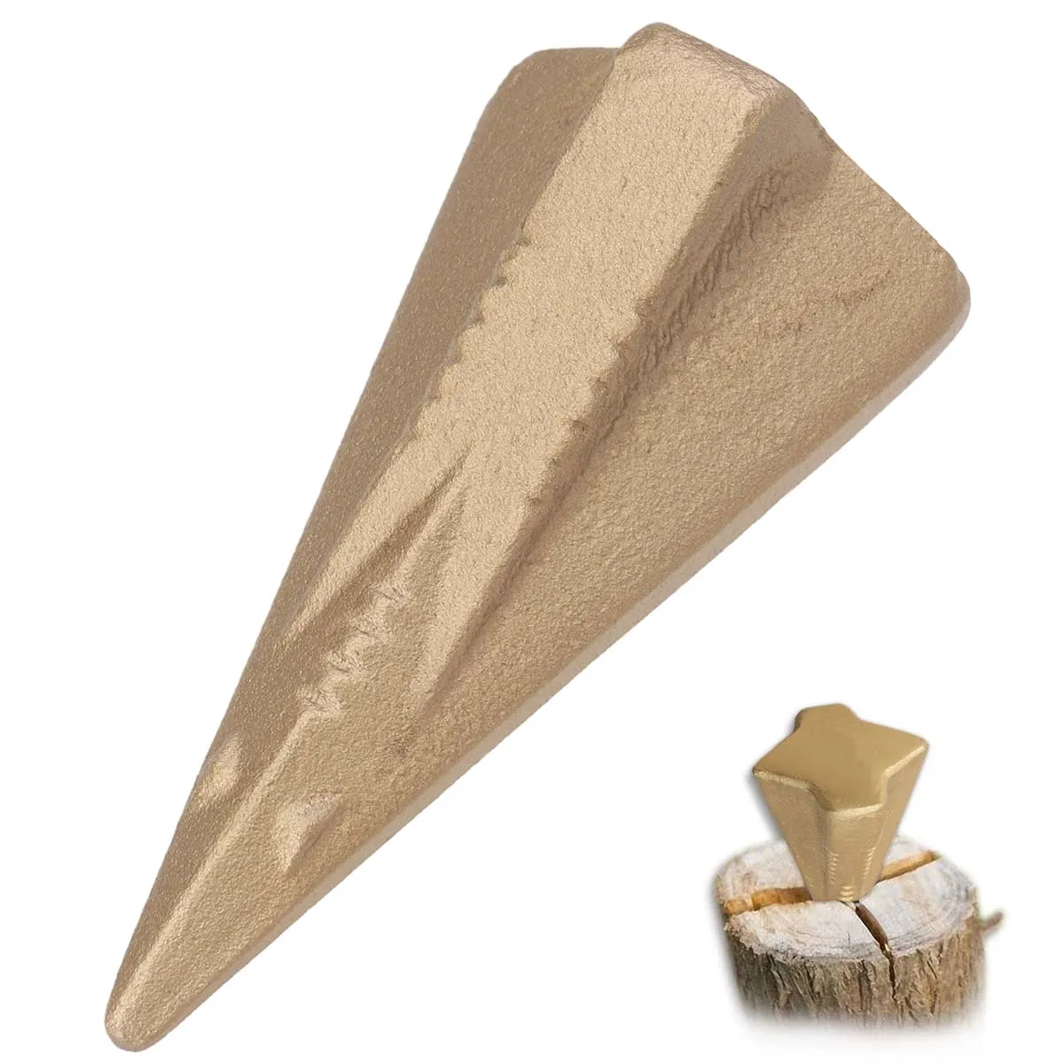 

Felled Manual Log Splitter Wedge Diamond Wedge Steel Splitting Wedge Wood Tool