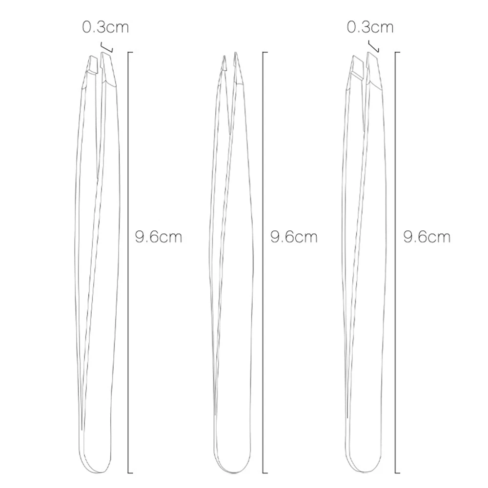 3 шт. профессиональные пинцеты для бровей наращивание ресниц удаление