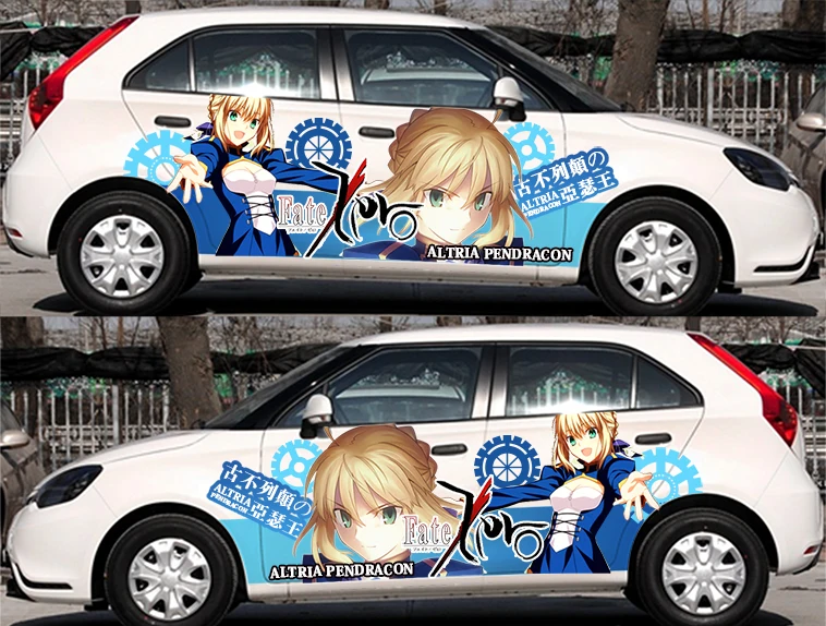Наклейки на автомобиль заказ Fate Series зеркальная виниловая наклейка с мультяшным